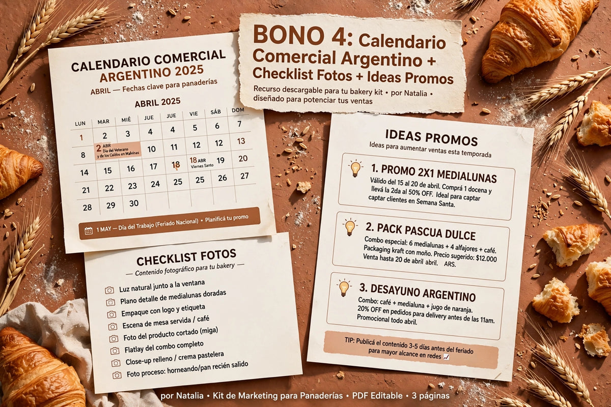 Dulce Negocio-kit para Repostería Emprendedora/21 Plantillas Imprimibles A4